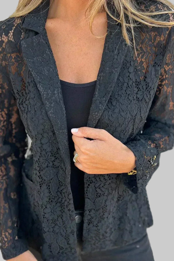Anaëlle – Krajkový pletený blazer
